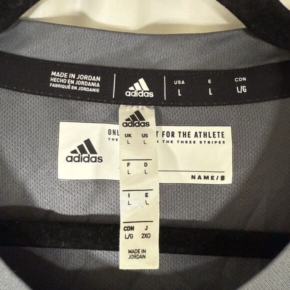 Adidas Sporting KC Shirt Men's Large Grey Short Sleeve Crewneck Athletic - Picture 4 of 11